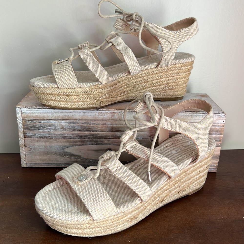 NAUTICA NEW Platform TAN Sandals Size 7 1/2